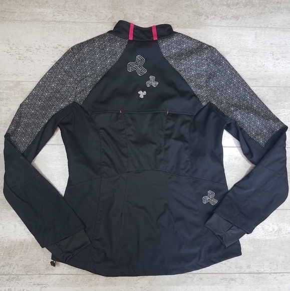 Running Room Windbreaker Jacket pink and black Size Large - Picture 2 of 8